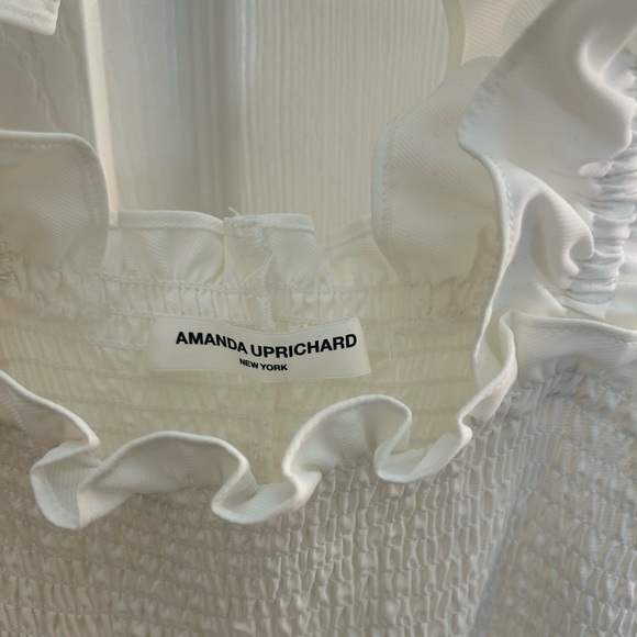 Amanda Uprichard White Ruffled Top - Picture 3 of 3